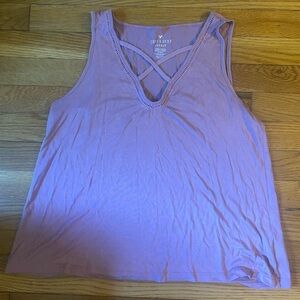 American Eagle Soft & Sexy Purple Cross Front Tank